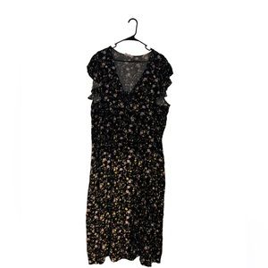 Black floral maxi dress